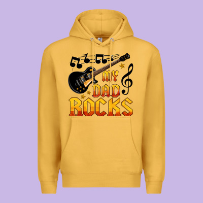 My Dad Rocks Premium Hoodie Designed By Hra Design Shop