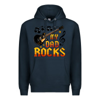 Navy my dad rocks Premium Hoodie - HRA Design Shop