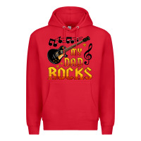 Red my dad rocks Premium Hoodie - HRA Design Shop
