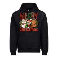 Black Merry Christmas Coffee Cups Urban Hoodie - FaDigitalArtStudio