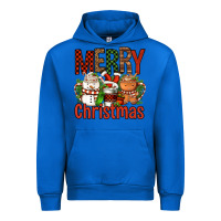 Cobalt Merry Christmas Coffee Cups Urban Hoodie - FaDigitalArtStudio