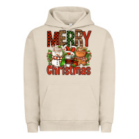 Pigment French Oak Merry Christmas Coffee Cups Urban Hoodie - FaDigitalArtStudio