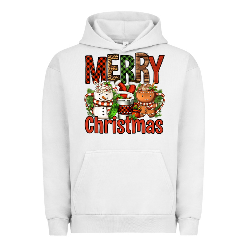 Merry Christmas Coffee Cups Urban Hoodie by FaDigitalArtStudio | Teevron