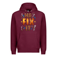 Burgundy mr fix it Premium Hoodie - HRA Design Shop