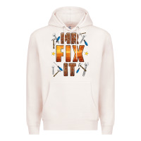 Pale Pink mr fix it Premium Hoodie - HRA Design Shop