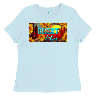 Baby Blue desert vibes license plate Ladies Tee - Artiststas