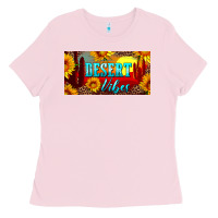 Bubblegum Pink desert vibes license plate Ladies Tee - Artiststas
