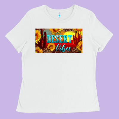 Desert Vibes License Plate Ladies Tee Designed By Artiststas