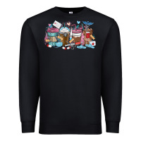 Black nurse elements coffee cups Premium Sweatshirt - MaliasSmallBusiness