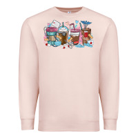 Pale Pink nurse elements coffee cups Premium Sweatshirt - MaliasSmallBusiness