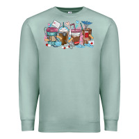 Seafoam nurse elements coffee cups Premium Sweatshirt - MaliasSmallBusiness