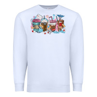 White nurse elements coffee cups Premium Sweatshirt - MaliasSmallBusiness
