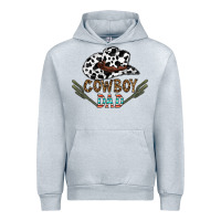 Heather Grey cowboy dad Urban Hoodie - CowhideDigitalArt