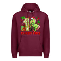 Burgundy my first christmas unicorn Premium Hoodie - FaDigitalArtStudio