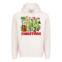 Pale Pink my first christmas unicorn Premium Hoodie - FaDigitalArtStudio