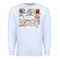 White sewing Premium Sweatshirt - MaliasSmallBusiness