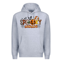 Heather Grey spooky season Premium Hoodie - RacoonDesign