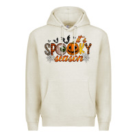 Oatmeal Heather spooky season Premium Hoodie - RacoonDesign