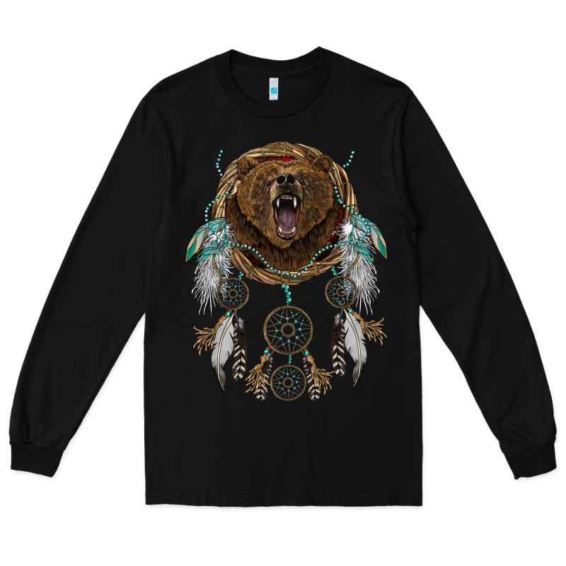 Bear  Native Dreamcatcher Long Sleeve Tee by BarkalooDesign | Teevron