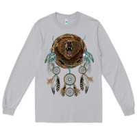 Moon Dust bear  native dreamcatcher Long Sleeve Tee - BarkalooDesign