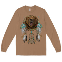 Toasted Coconut bear  native dreamcatcher Long Sleeve Tee - BarkalooDesign
