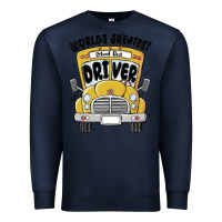 Navy worlds greatest school bus driver Premium Sweatshirt - MaliasSmallBusiness