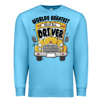 Ocean Blue worlds greatest school bus driver Premium Sweatshirt - MaliasSmallBusiness
