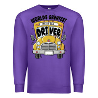 Purple worlds greatest school bus driver Premium Sweatshirt - MaliasSmallBusiness