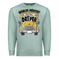 Seafoam worlds greatest school bus driver Premium Sweatshirt - MaliasSmallBusiness