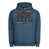 Pigment Midnight Navy hey batter batter batter Urban Hoodie - CowhideDigitalArt