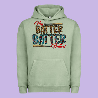 Hey Batter Batter Batter Urban Hoodie Designed By Cowhidedigitalart