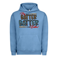 Pigment Pebble Blue hey batter batter batter Urban Hoodie - CowhideDigitalArt