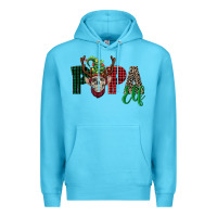 Ocean Blue papa elf skull Premium Hoodie - FaDigitalArtStudio