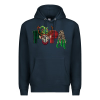 Navy papa elf skull Premium Hoodie - FaDigitalArtStudio