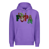 Purple papa elf skull Premium Hoodie - FaDigitalArtStudio