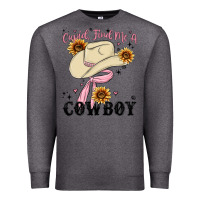 Charcoal Heather cupid find me a cowboy Premium Sweatshirt - MaliasSmallBusiness