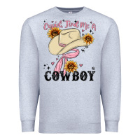 Heather Grey cupid find me a cowboy Premium Sweatshirt - MaliasSmallBusiness