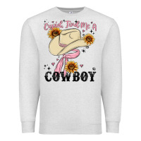 Oatmeal Heather cupid find me a cowboy Premium Sweatshirt - MaliasSmallBusiness