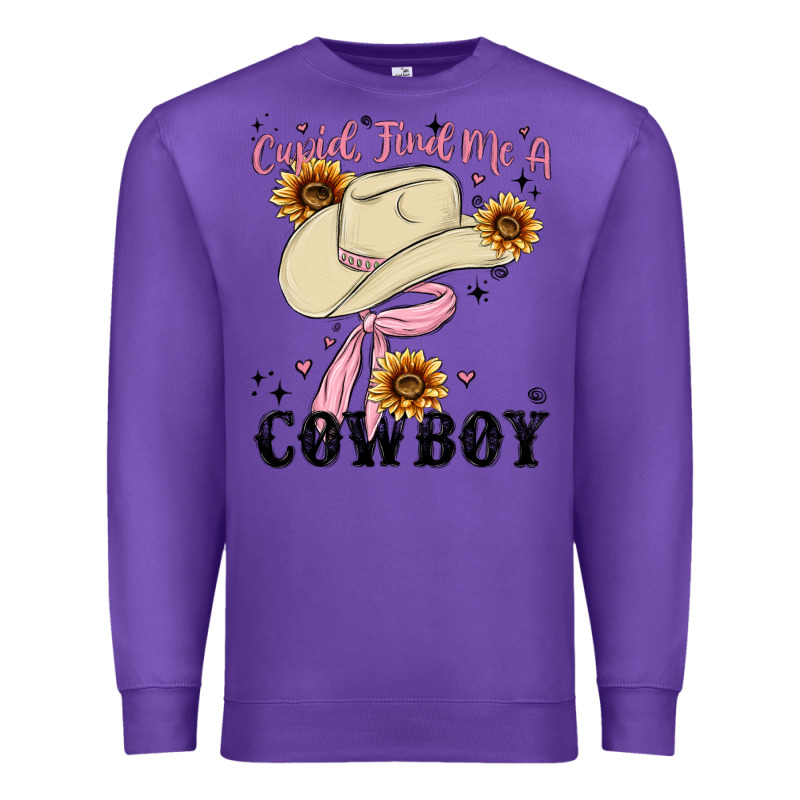 Cupid Find Me A Cowboy Premium Sweatshirt by MaliasSmallBusiness | Teevron