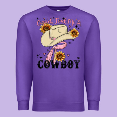 Premium Sweatshirt cupid find me a cowboy