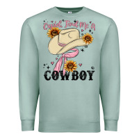 Seafoam cupid find me a cowboy Premium Sweatshirt - MaliasSmallBusiness