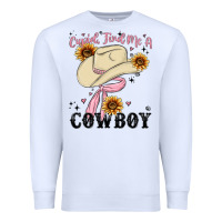 White cupid find me a cowboy Premium Sweatshirt - MaliasSmallBusiness