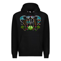 Black summer mom Premium Hoodie - CowhideDigitalArt