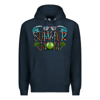 Navy summer mom Premium Hoodie - CowhideDigitalArt
