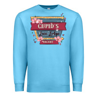 Ocean Blue cupid's love lodge Premium Sweatshirt - MaliasSmallBusiness