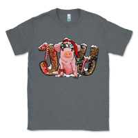 Charcoal Heather joy with pig Classic Tee - RanaPortraitStore