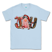 Dusty Blue joy with pig Classic Tee - RanaPortraitStore