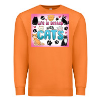 Carrot life is better with cats Premium Sweatshirt - MaliasSmallBusiness