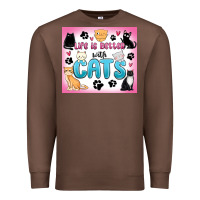 Chestnut life is better with cats Premium Sweatshirt - MaliasSmallBusiness