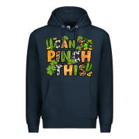 Navy St. Patrick's Can't pinch this Premium Hoodie - OliviaCreatesArt